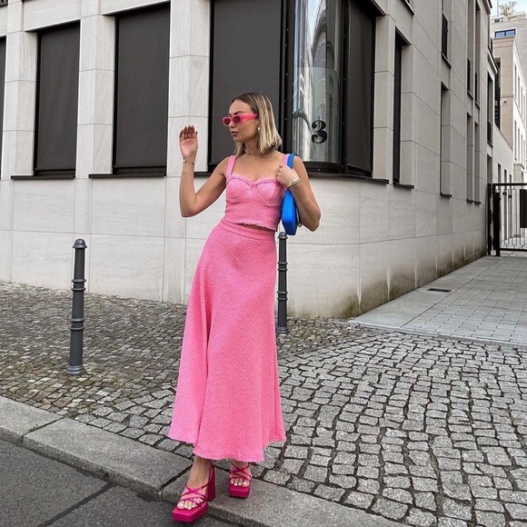 Zara set tweet top and skirt bloggers fav - Picture 5 of 7